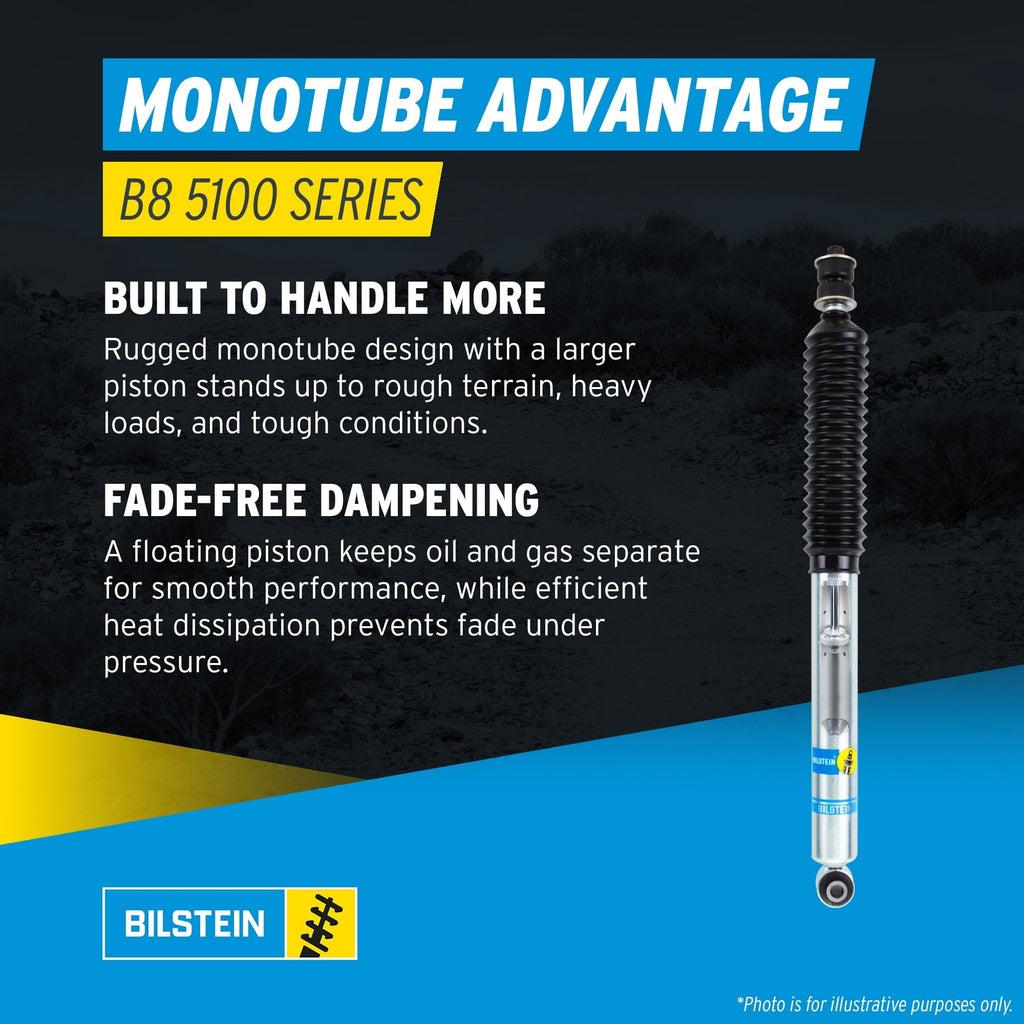 Bilstein Pair of Front B8 5100 Ride Height Adjustable Series Shocks Compatible with 2007-2013 Silverado / Sierra 1500 w/o Electronic Suspension Provides 0-1.75 Front Lift
